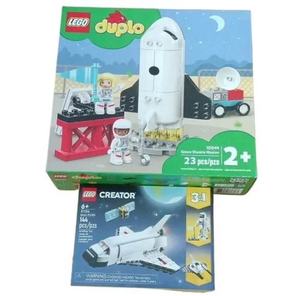 Duplo 10944 Mission Lego 31134 Space Shuttle in Building