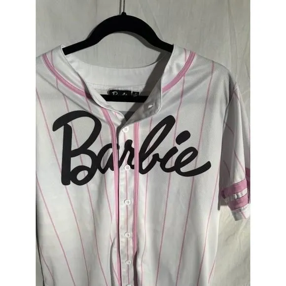 Lorenart Es Baseball Jersey Dress Forever 21 Barbie Womens Med Baseball  Jersey #59 White W/ Black
