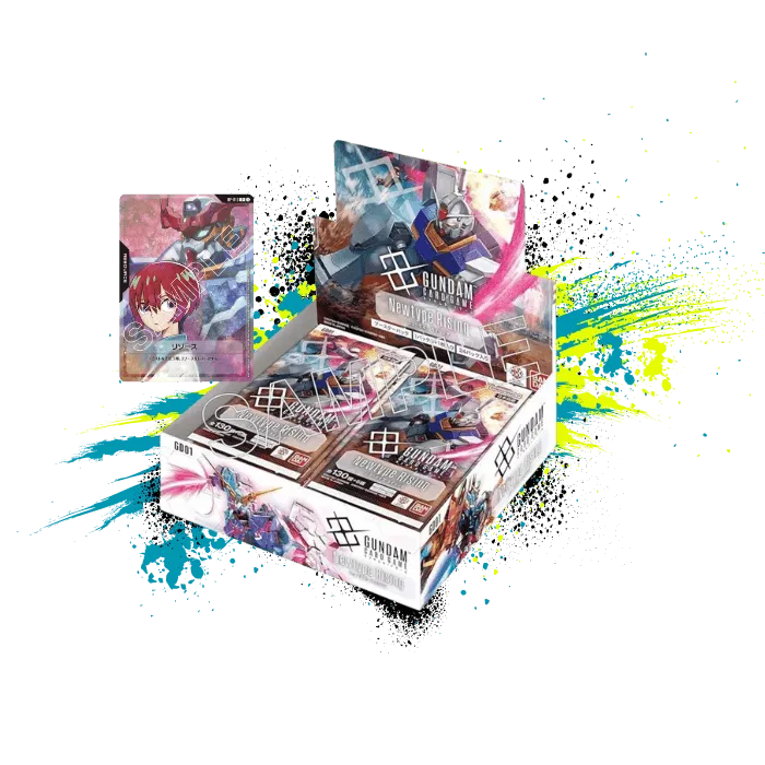 gundam new rising booster box GD01 Newtype (24 Packs)  Eterna Cards Each pack contains 12 cards plus 1 Resource Gundam Card Game Booster Box