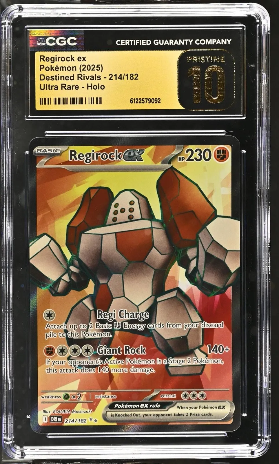regirock ex pokemon card 2025 Scarlet & Violet - Destined Rivals Pokmon Hit Points100 HP Form Regirock-EX (Alt Art) - 43a/124