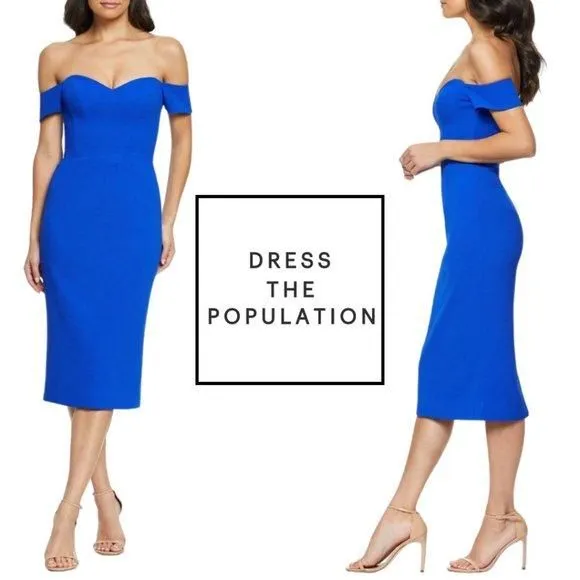 DRESS THE POPULATION | Bailey Dress | Electric Blue  Whatnot: Shop, Sell,  Connect