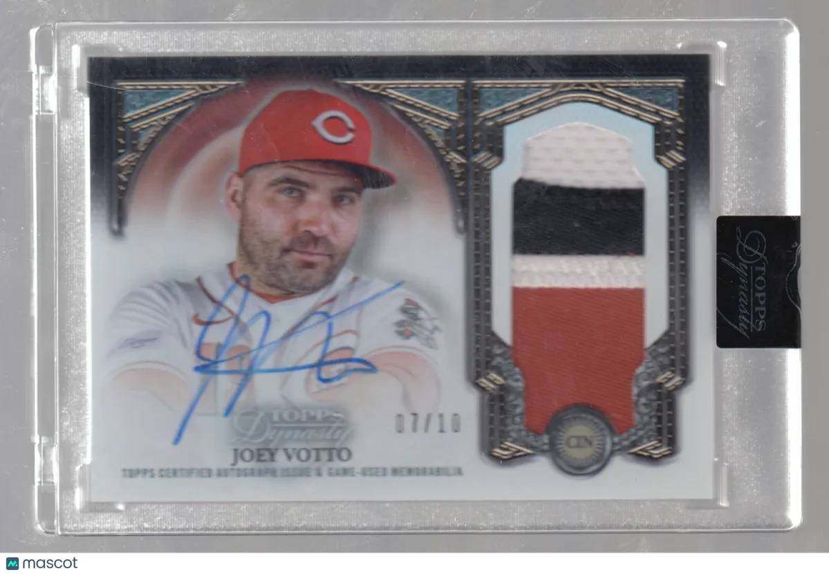 2023 TOPPS DYNASTY JOEY VOTTO /10 ON CARD AUTO GAME USED PATCH 