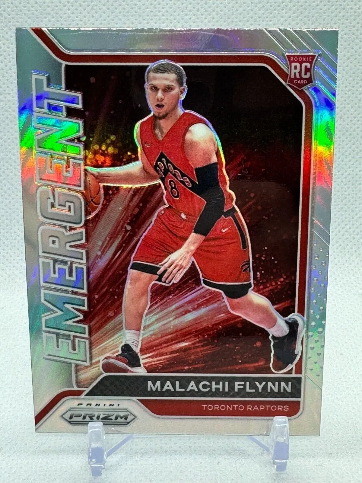 Malachi Flynn Emergent Silver Prizm Rookie Card #20 2020-21 NBA