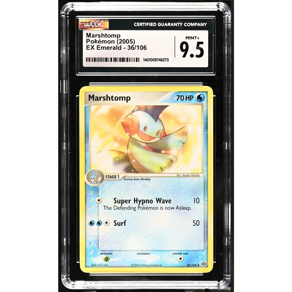 marshtomp pokemon card value 36/106 EX Emerald Rare Holo Near Mint Water Colorless Pokmon Cards Marshtomp 41/109 Reverse