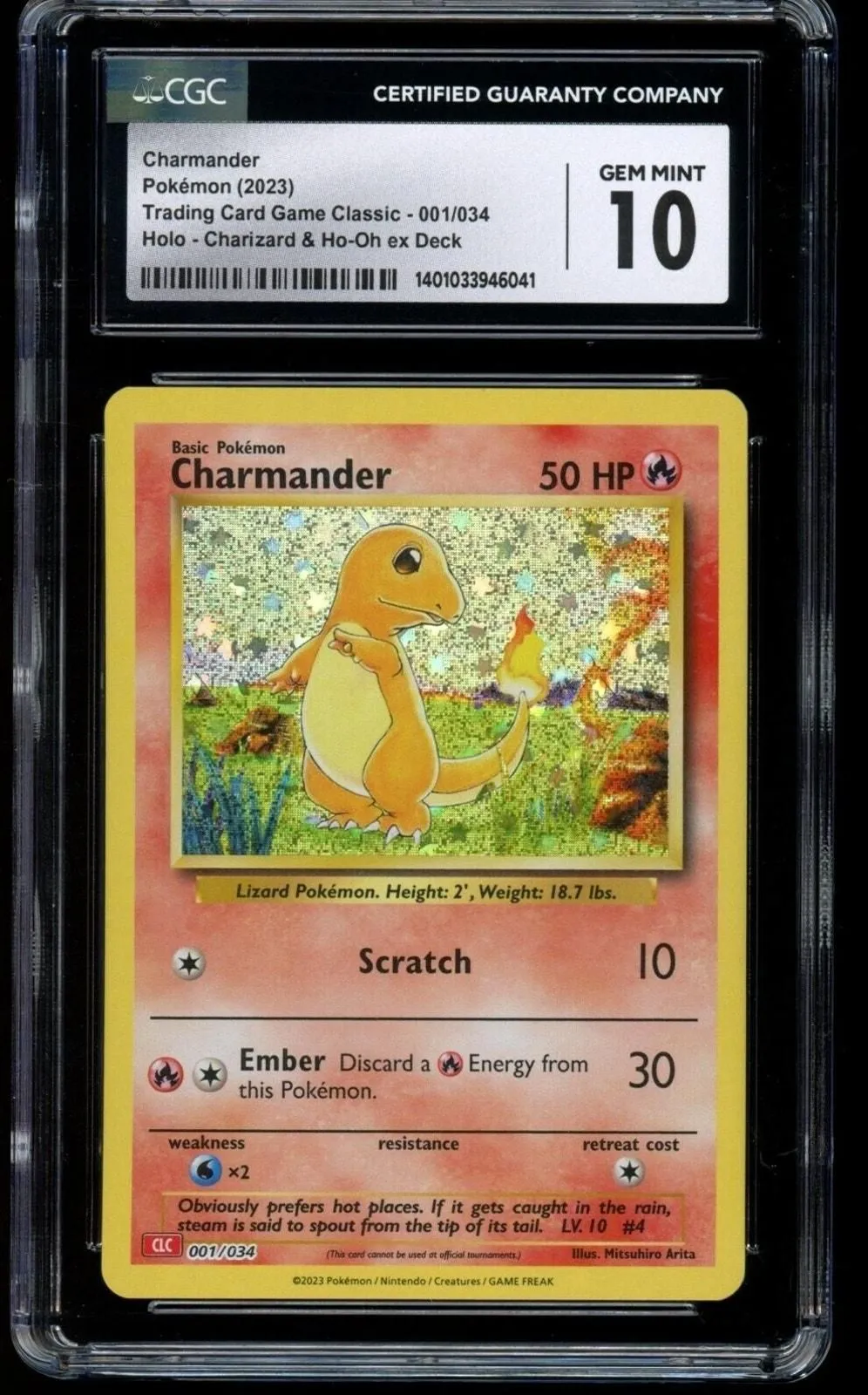 CGC 10 Charmander 001/034 Holo - Trading Card Game Classic  Whatnot: Shop,  Sell, Connect