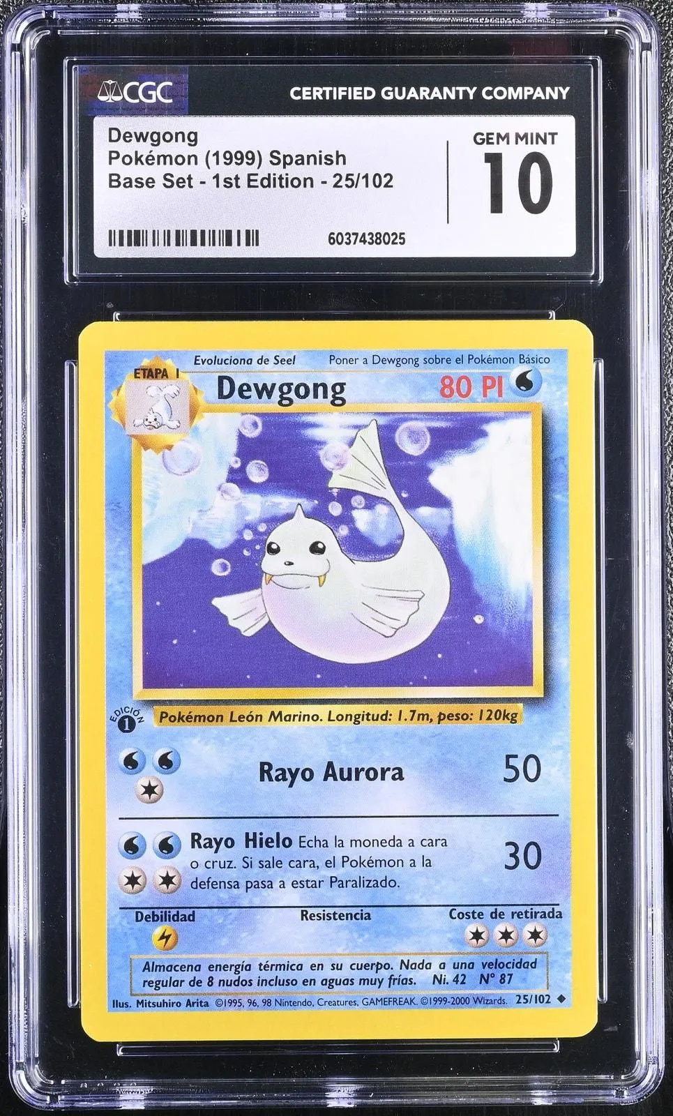 1995 dewgong pokemon card Pokemon Card Seel Dewgong No.86 87 Top Sun Nintendo 1995 Near MINT Japanese  q509