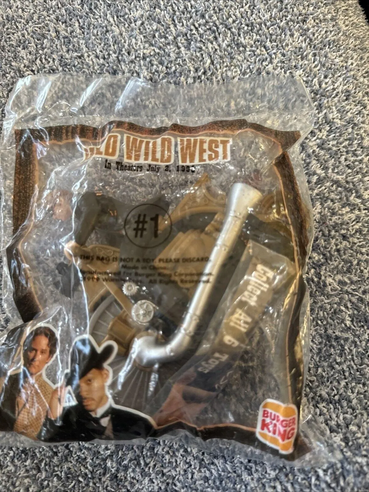 1999 Burger King Toy WILD WILD WEST #1 Friction Cycle NEW Sealed