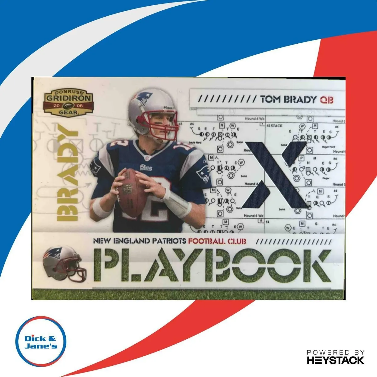2008 Donruss Gridiron Gear Tom Brady Playbook Jerseys X's /250 #PL