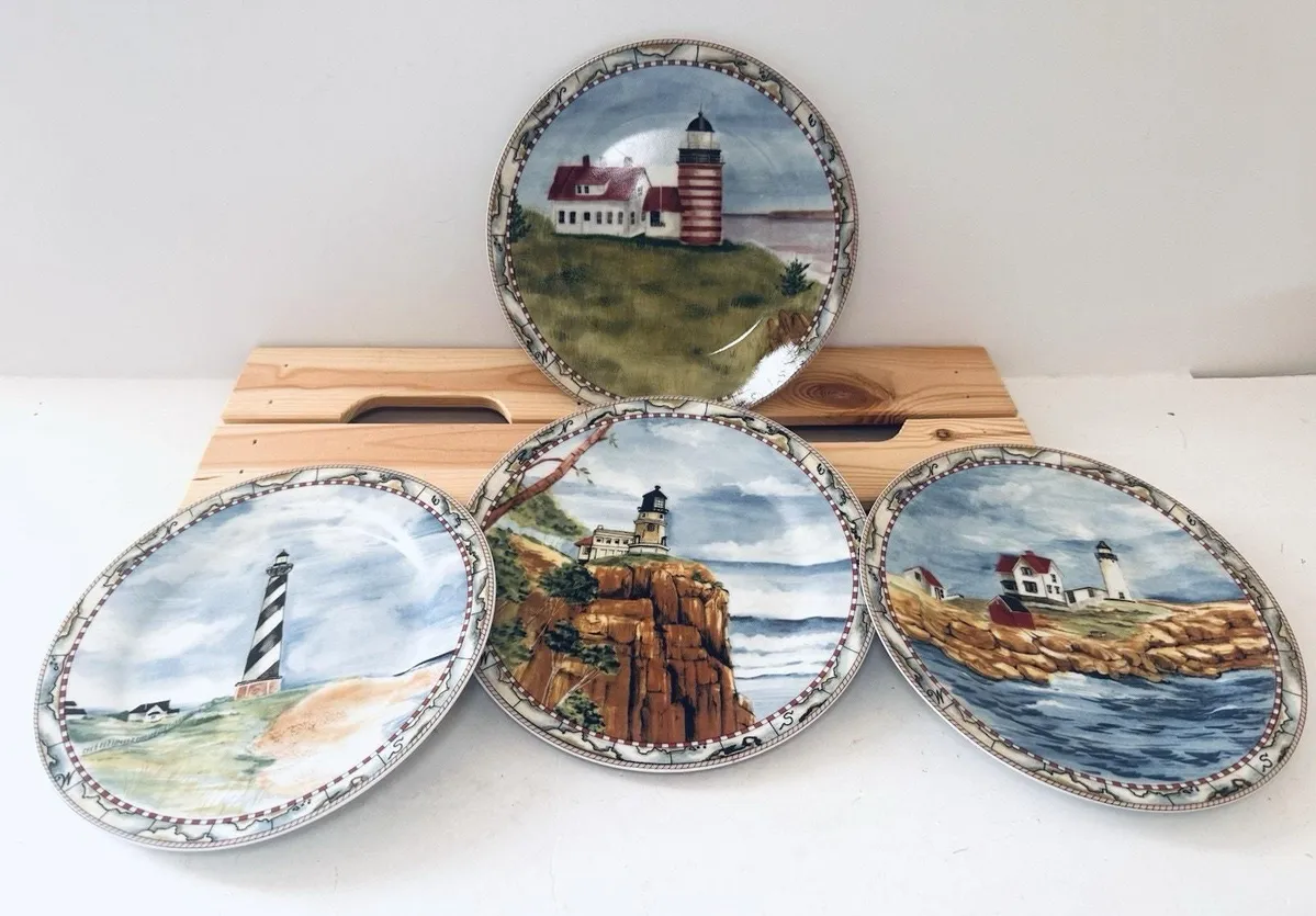 American Atelier Signals 5100 Lighthouse Salad Plates (4) -  pre-owned---good  Whatnot: Shop, Sell, Connect