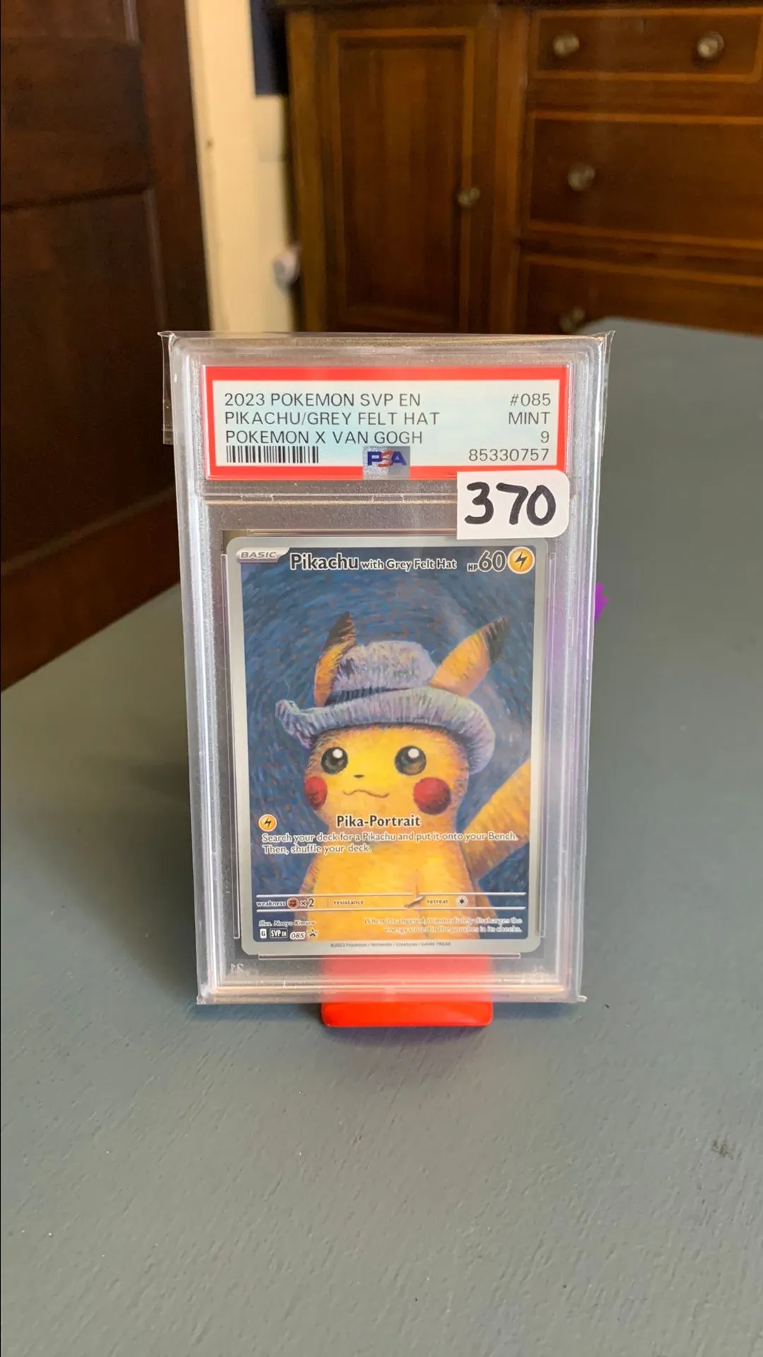 PSA 9 Pikachu with Grey Felt Hat Van Gogh #085 · Whatnot: Shop