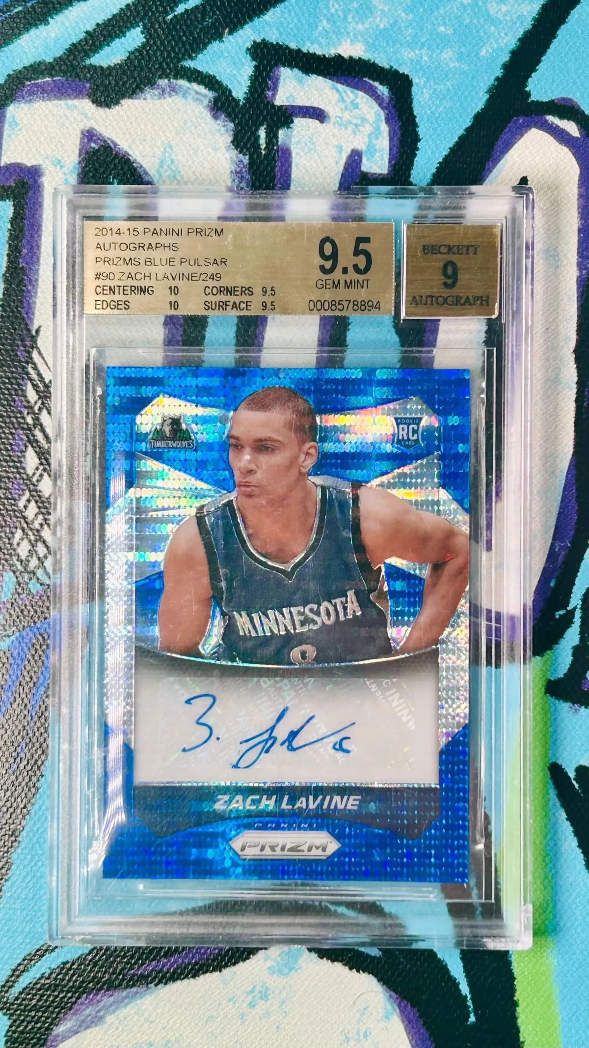 Zach Lavine outlets rookie donruss graded 9.5 beckett