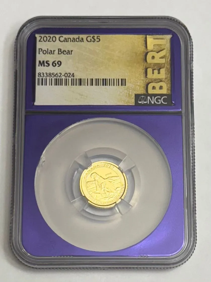 2020 G$5 1/10oz GOLD NGC MS69 Canadian Polar Bear · Whatnot