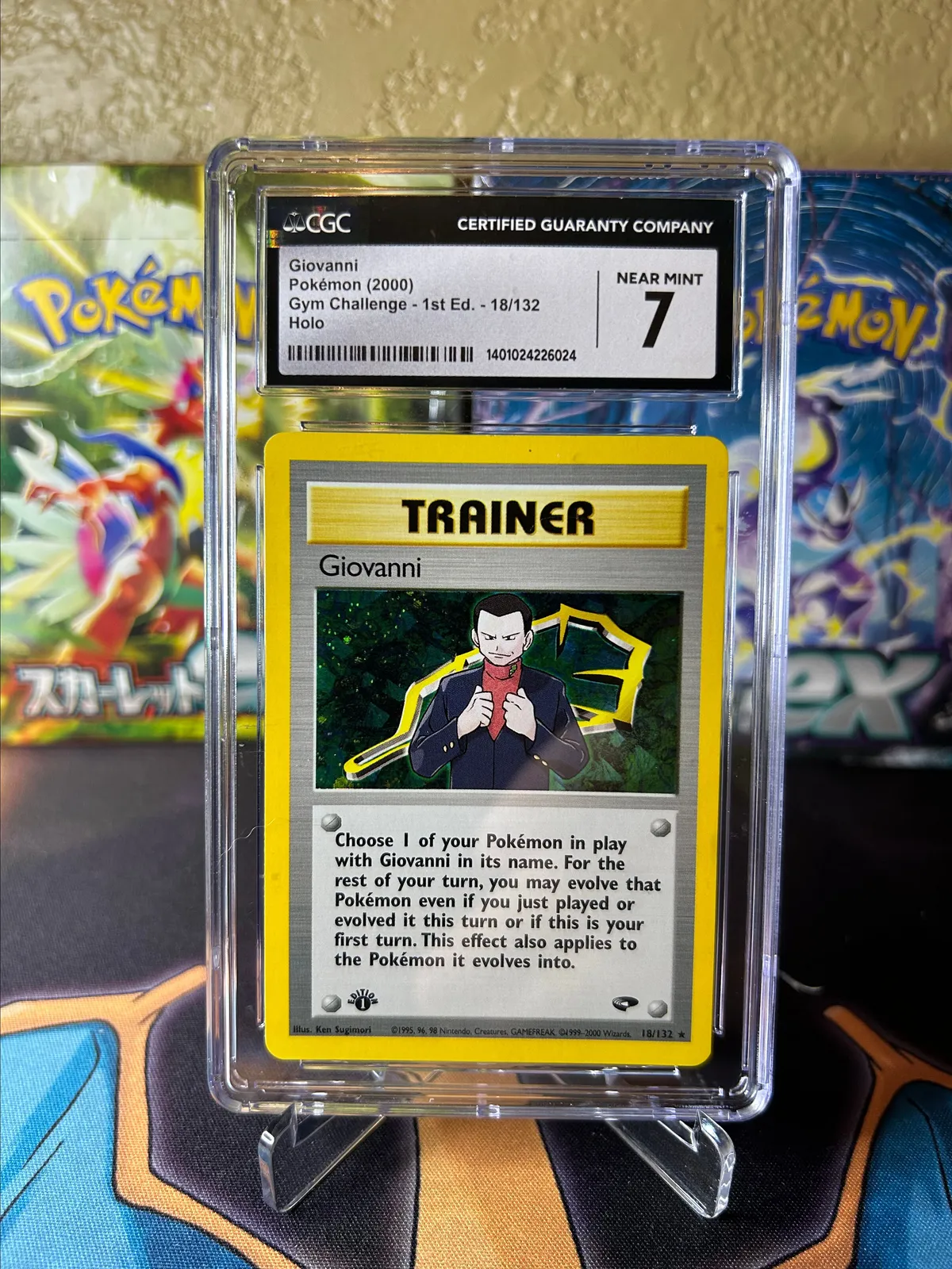 Pokemon Giovanni 2024 18/132 First Edition Holo