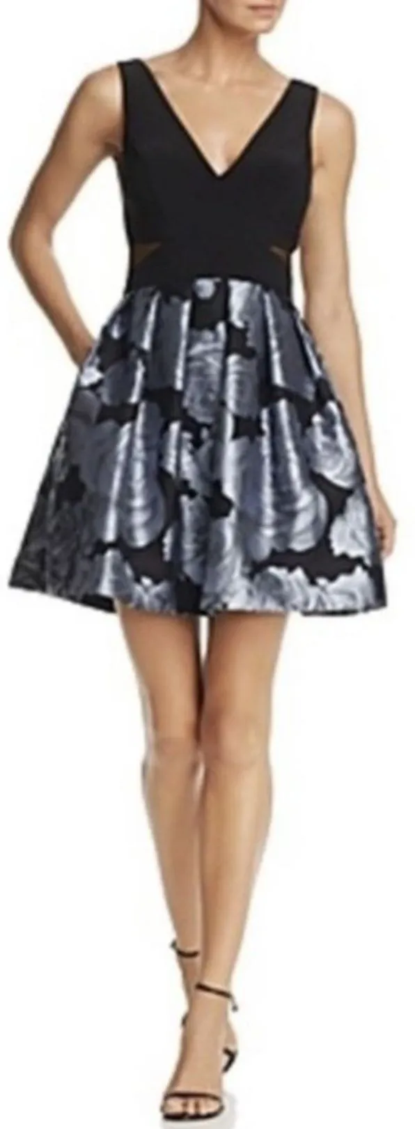 Evening Mini Dress Size 4 XScape, Jacquard Shimmer, Made in