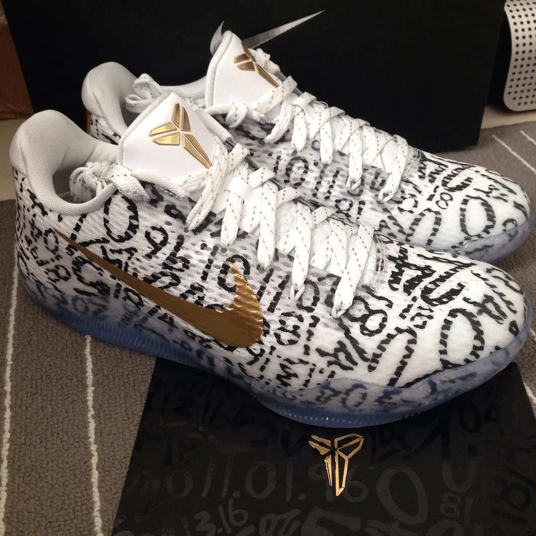 Kobe 11 white and gold best sale