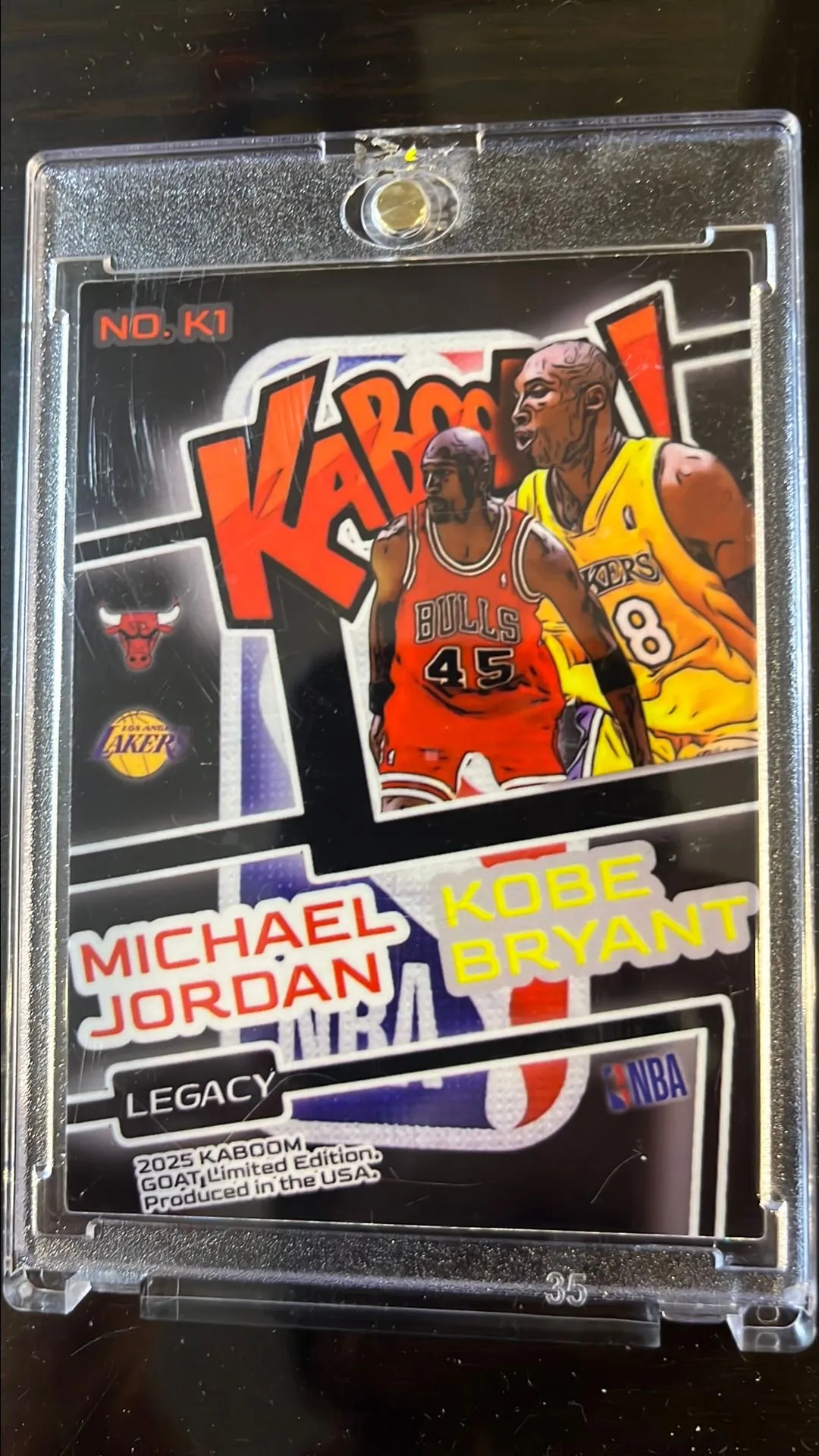 Michael Jordan Kobe Bryant 2025 Legacy Custom Kaboom Gold Sparkle