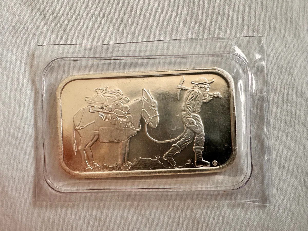 1 oz SilverTowne Prospector Silver Bar .999 PURE SILVER BULLION MINT ...