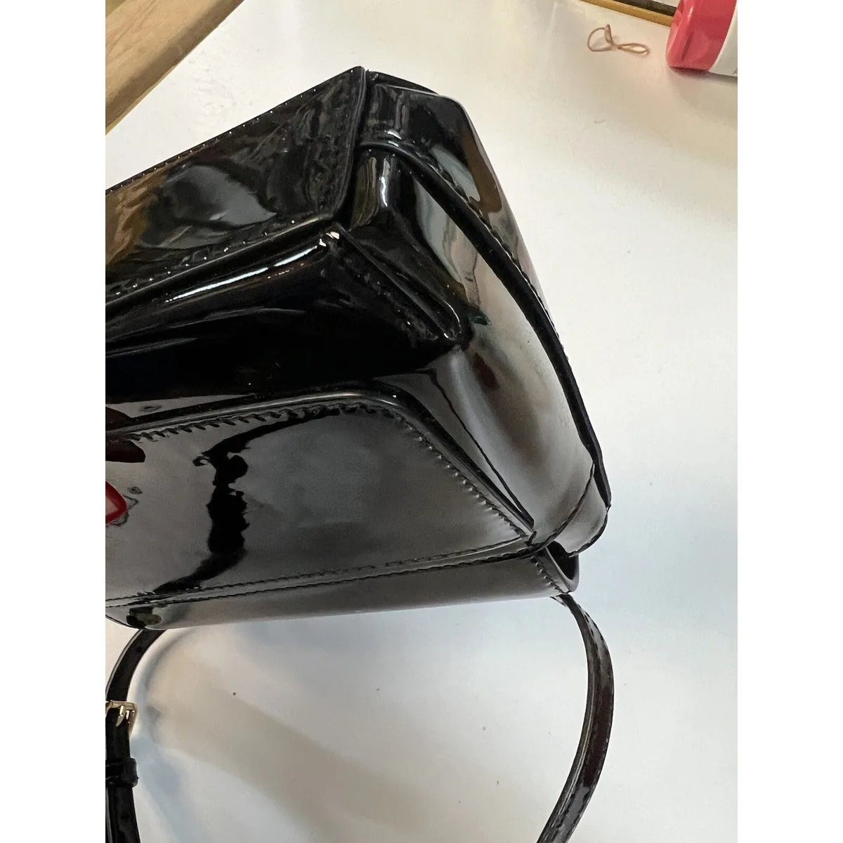 Dolce & Gabbana Mini Nero/Blk Patent Top Handle Bag (Retail