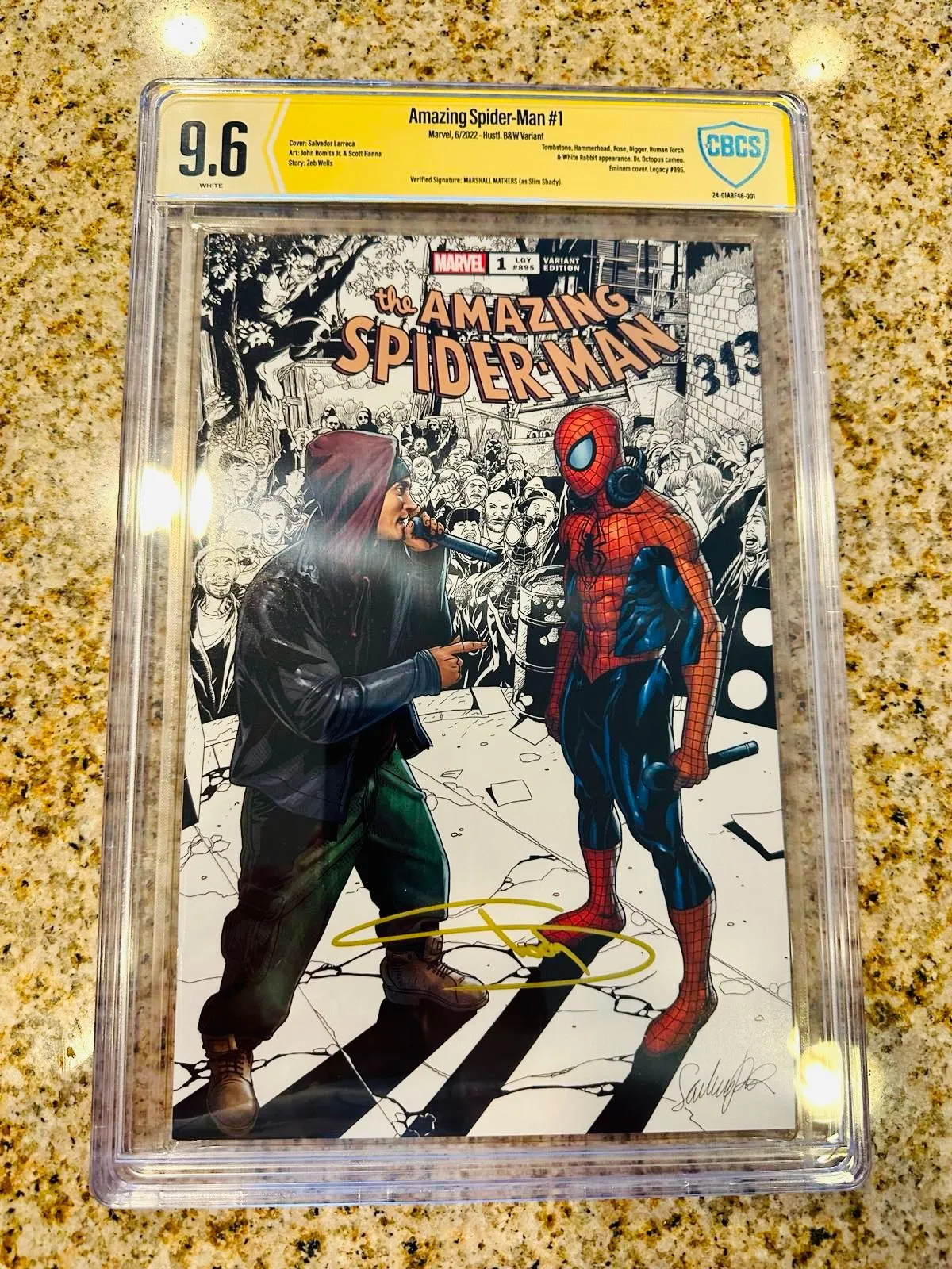 Amazing Spider-Man #1 signed by Eminem CBCS 9.6 · Whatnot
