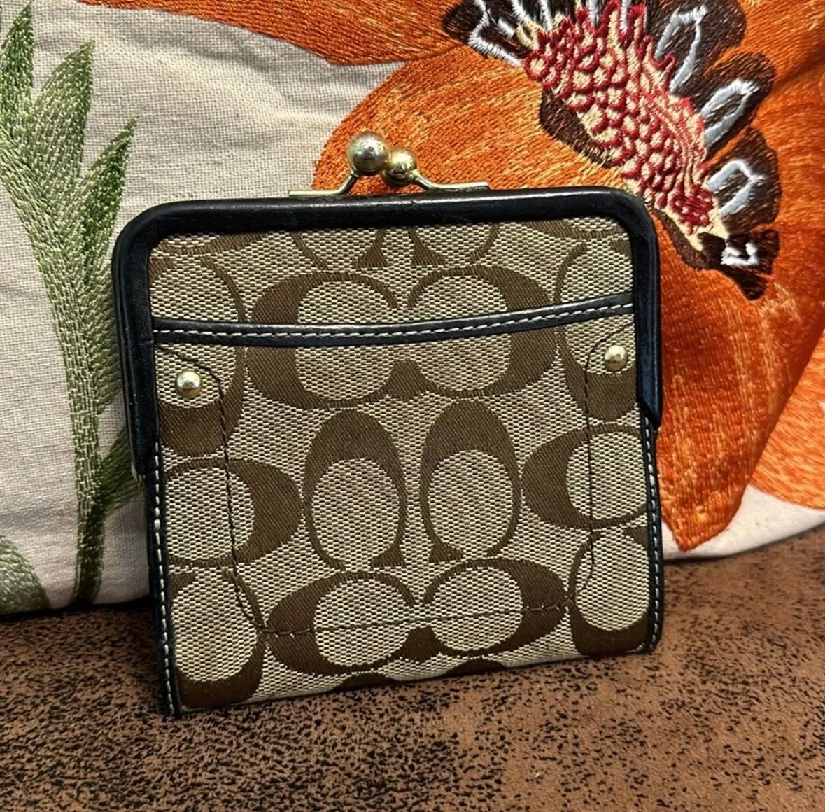 COACH 65th ANNIVERSARY GIGI WALLET TURNLOCK KISSLOCK LEATHER