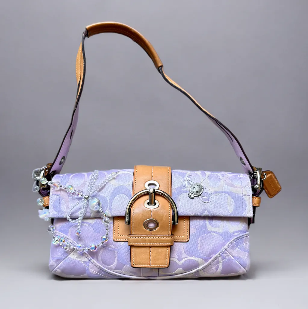 ◎y2k◎ Coach Glitter 2way Bag Purple 肩掛け ◎y2k◎ Coach Glitter 2way Bag Purple 肩掛け