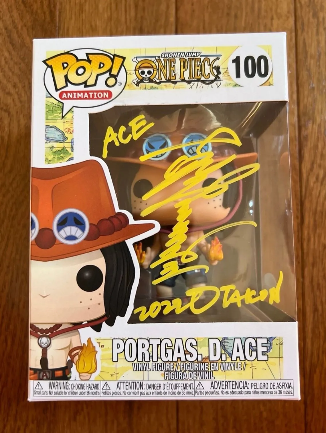 Anime || Funko Pop One Piece Portgas D. Ace Autographed by