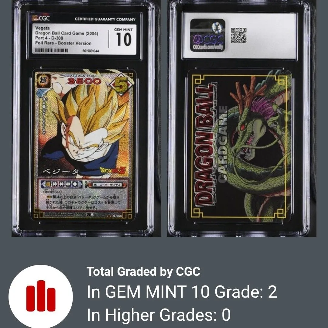Slab: Dragon Ball Card Game: Vegeta: Part 4: D-308: Foil