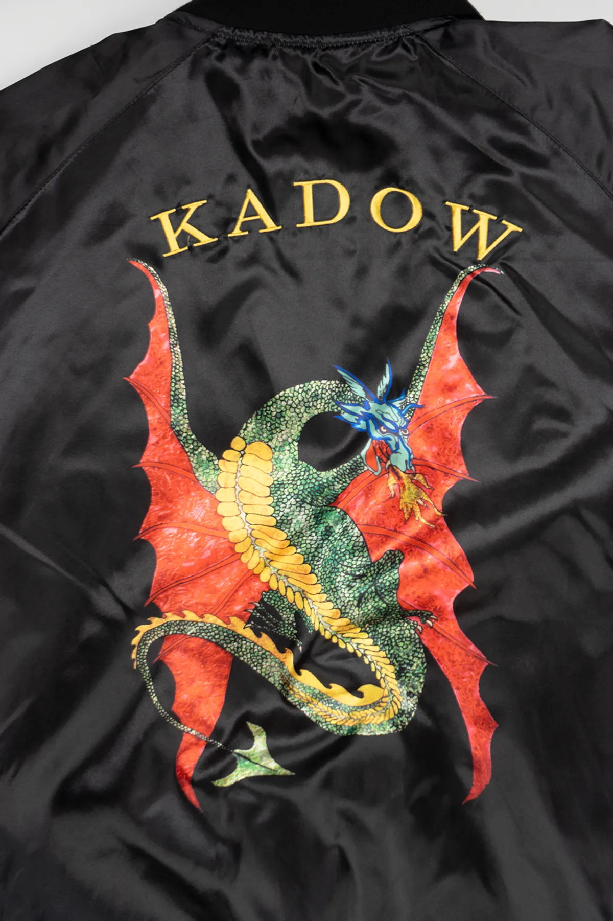 Hockey Kadow Satin Jacket Dragon Bomber Black Skater Coat