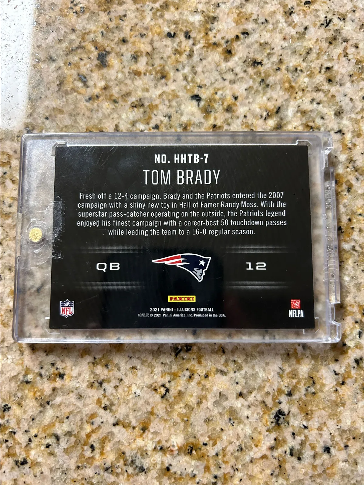 Tom Brady Panini Illusions HoloHeroes store No. HHTB-4 Case Hit