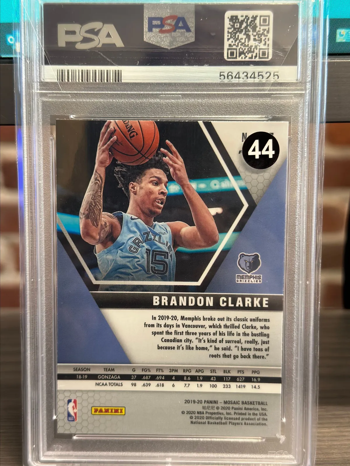 Brandon Clarke Mosaic Red PSA good 10