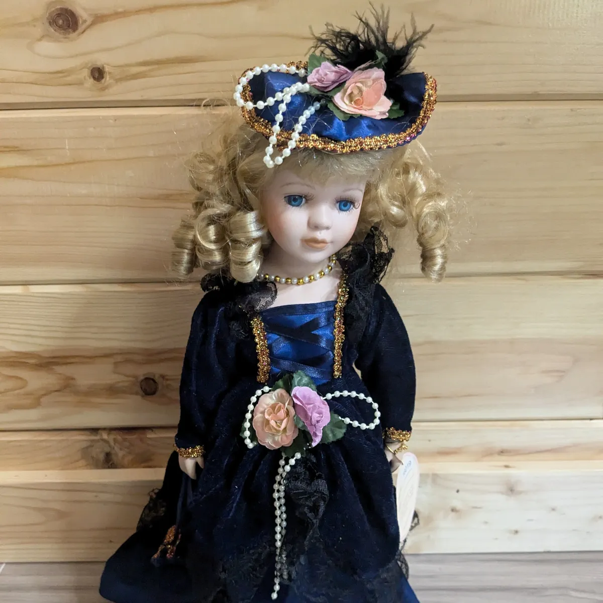 vintage porcelain doll emerald collection blue dress Whatnot Buy Sell Go Live