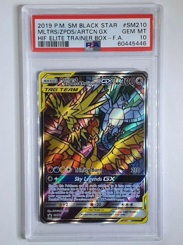 Deals PSA 10 Moltres & Zapdos & Atricuno stain glass promo