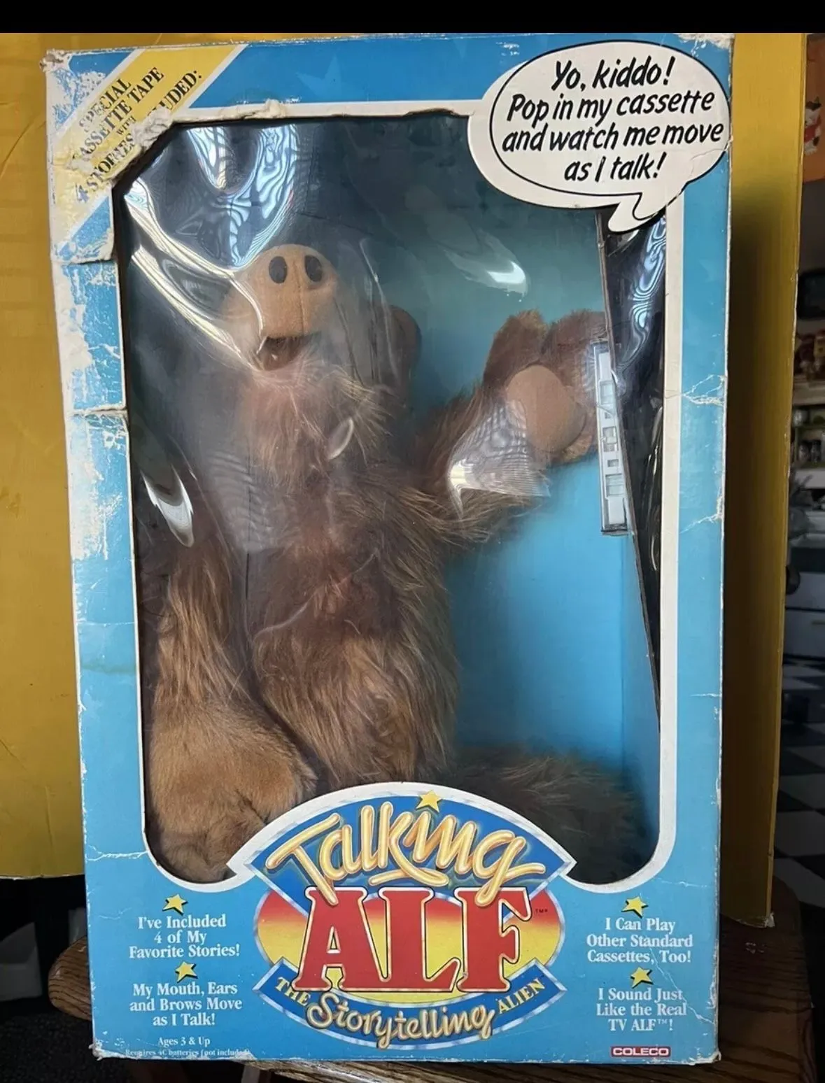 1987 Coleco 18” Plush Talking ALF The Storytelling Alien w
