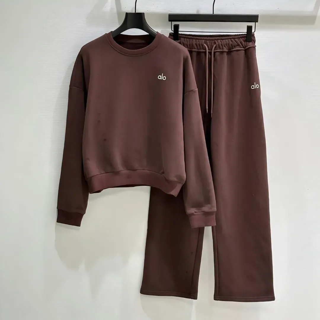 ALO YOGA Brown Fleece Sweatshirt Set, Size S · Whatnot: Shop, Sell