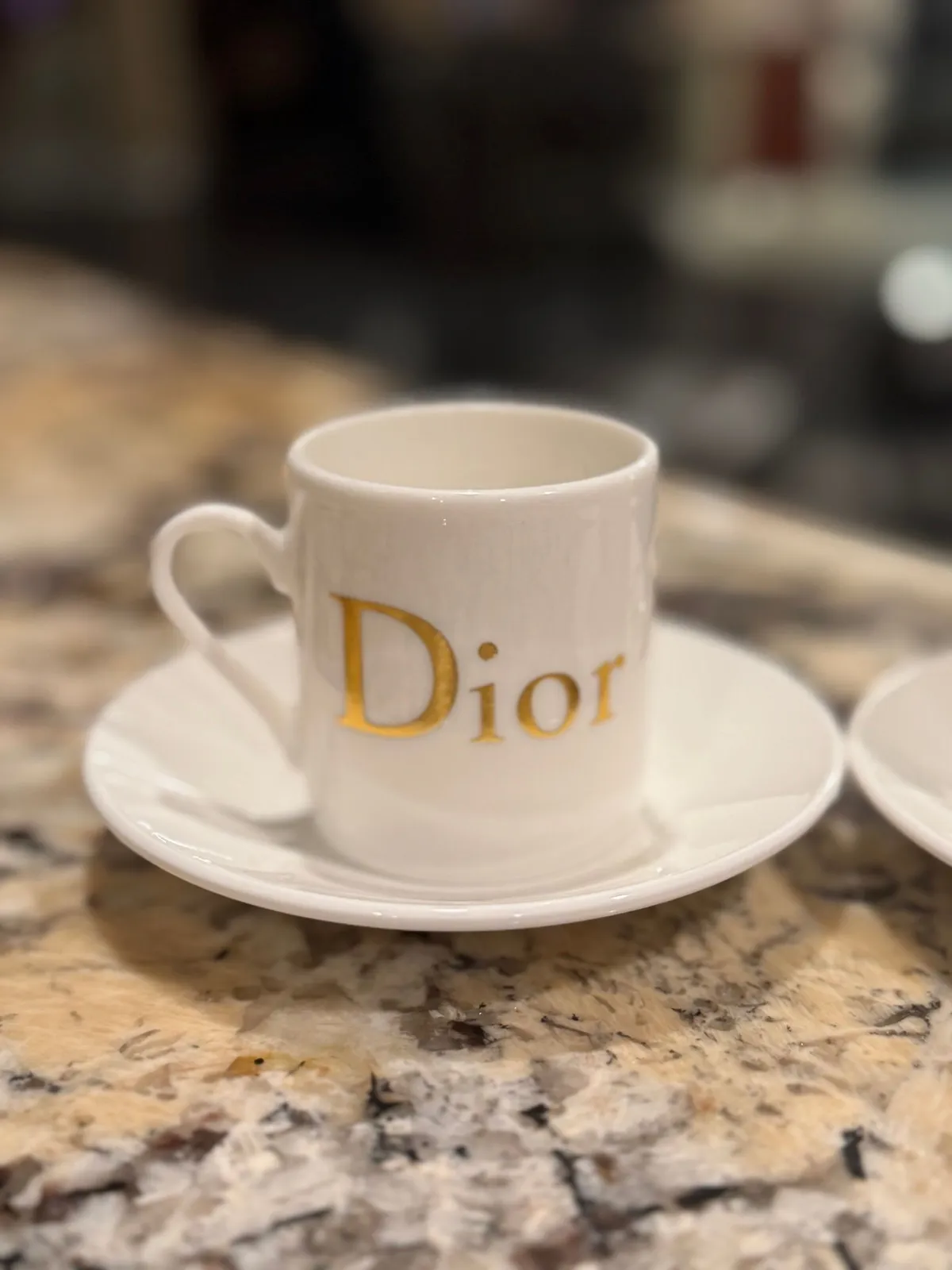 Christian Dior porcelain expresso coffee cup and saucer set