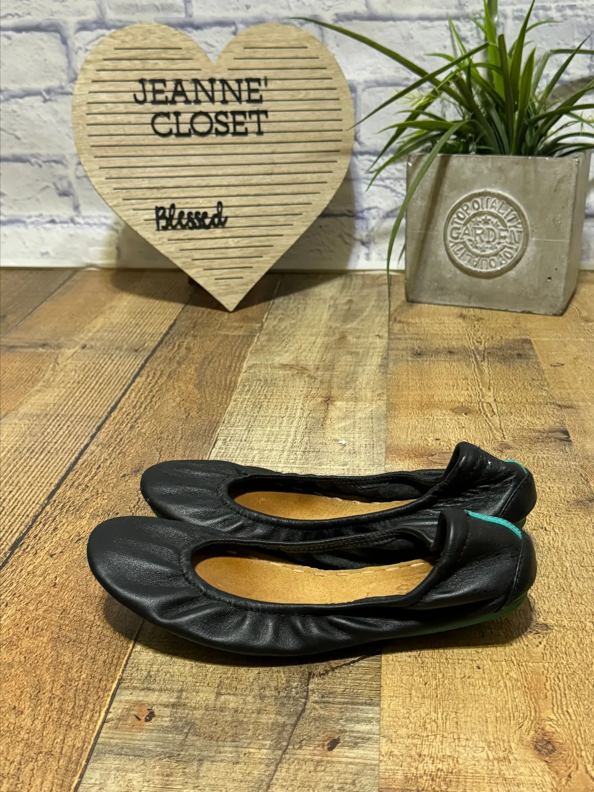 Tieks black matte leather ballet buy flats size 7