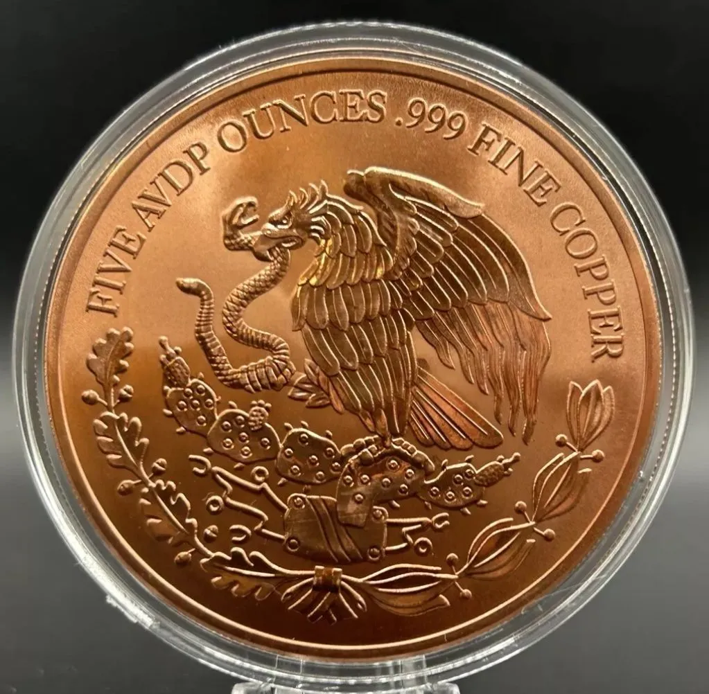 2024 Mexican 5 Oz Reverse Proof Libertad .999 (Cu) Copper Round In