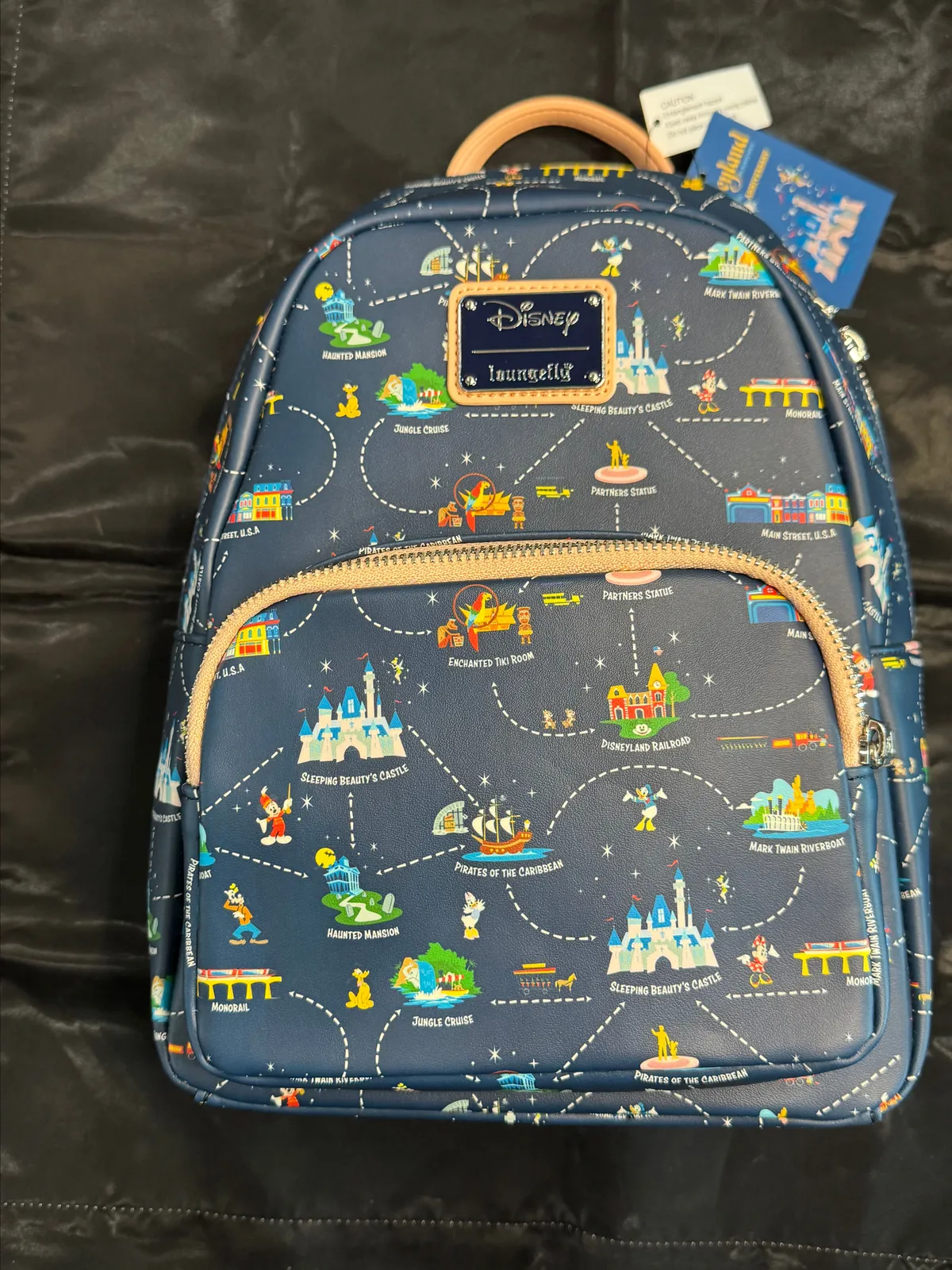 Loungefly Disney 65th Anniversary store Map 2-in-1 Convertible Mini Backpack - NWT