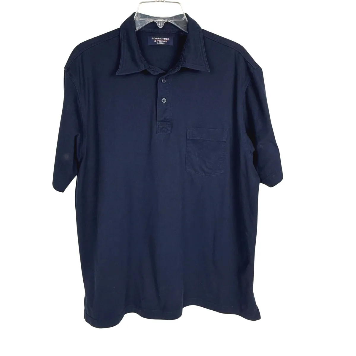 松＆椿♥️ Roundtree & Yorke Classics Men's Navy Polo Shirt Short