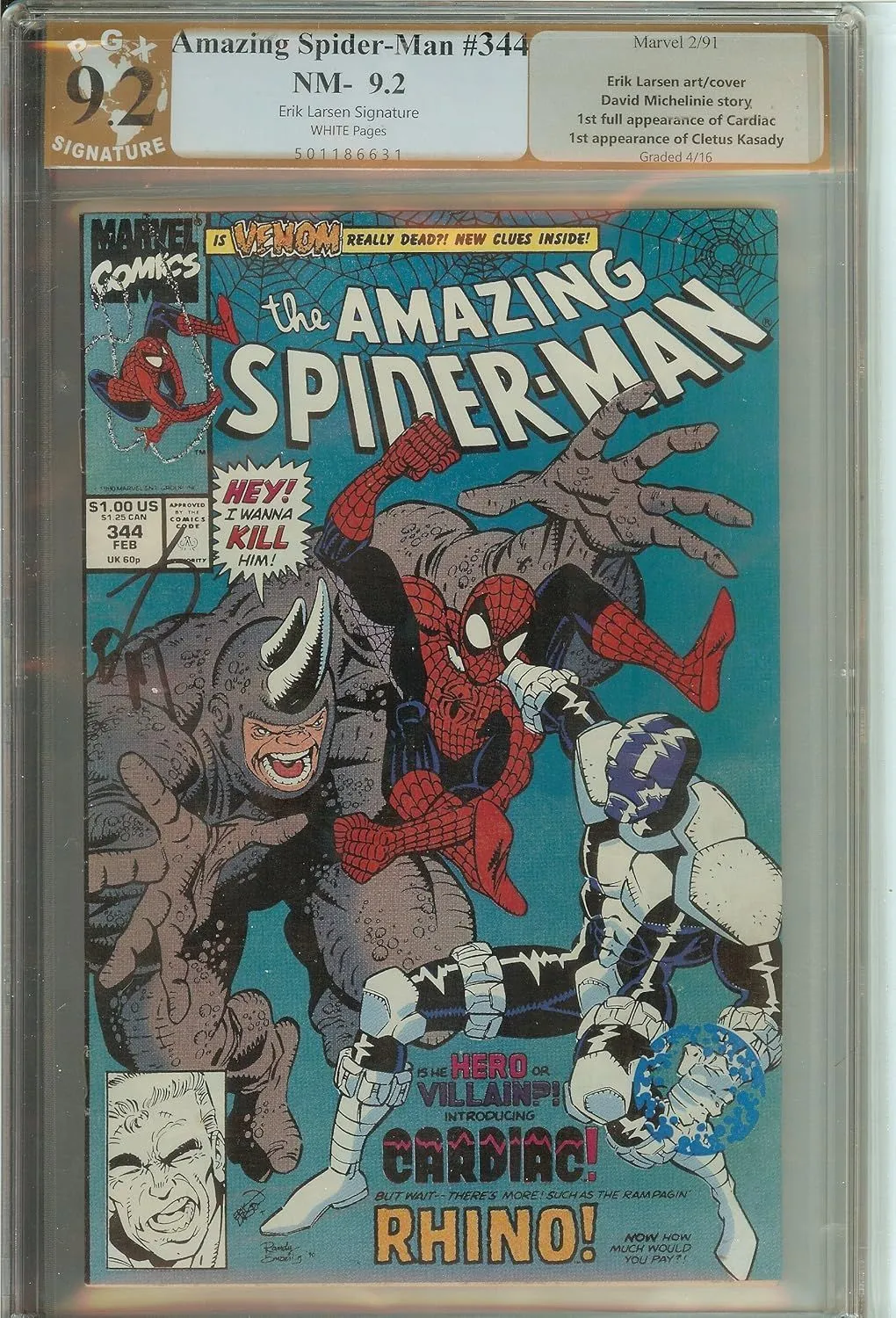 アメコミリーフ Amazing Spider-Man #344 CGC 9.2 if BLOCK]><![endif]-->Amazing Spider-Man #344 Value