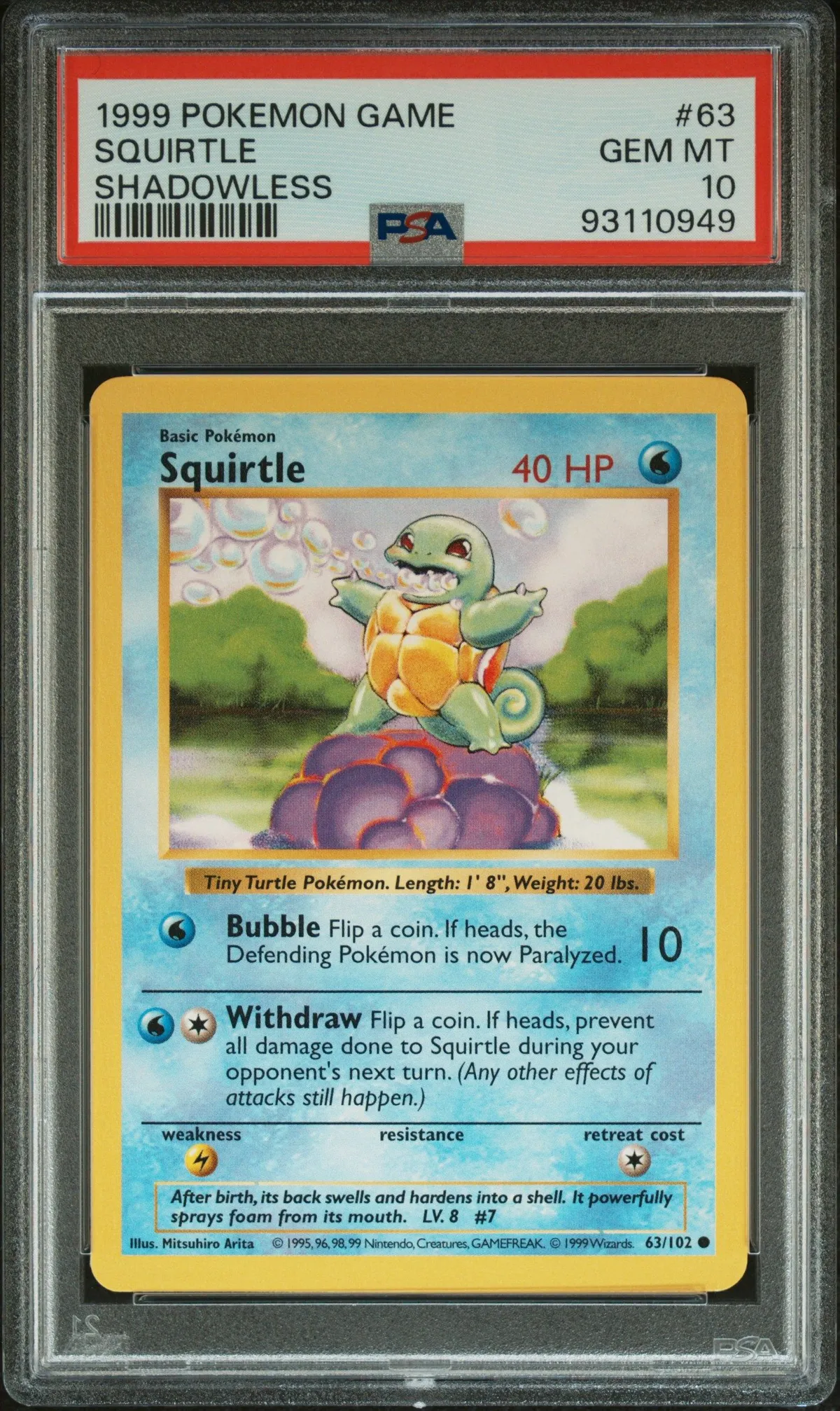 Squirtle Shadowless Base Set PSA 10 · Whatnot: Shop, Sell