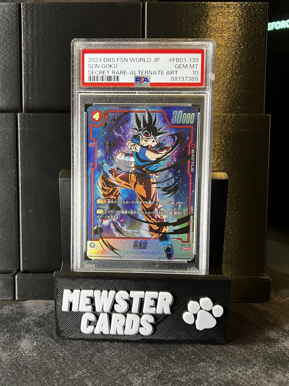 DB Super Japanese FB01-139 Secret Rare Alt Art Son Goku PSA 10