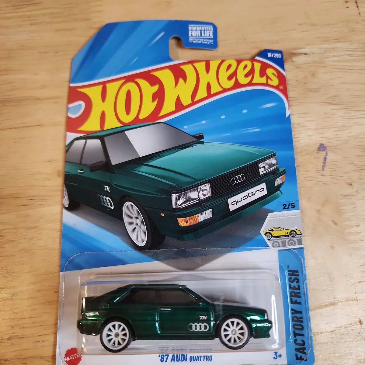 ホットウィール　スーパートレジャーハント　87アウディ　クアトロ　87AUDI 87 AUDI QUATTROのレビュー！四駆ラリーカーの起源？ウア