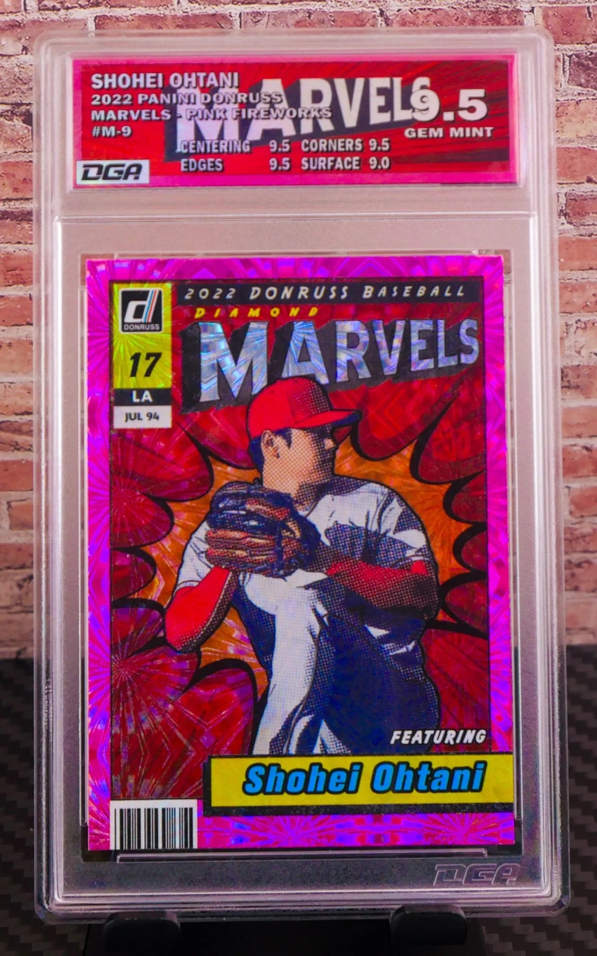 大谷翔平　2022 Panini Donruss Marvels No.M-9 2022 DONRUSS SHOHEI OHTANI MARVELS-DIAMOND #M9 PSA 10 GEM MT