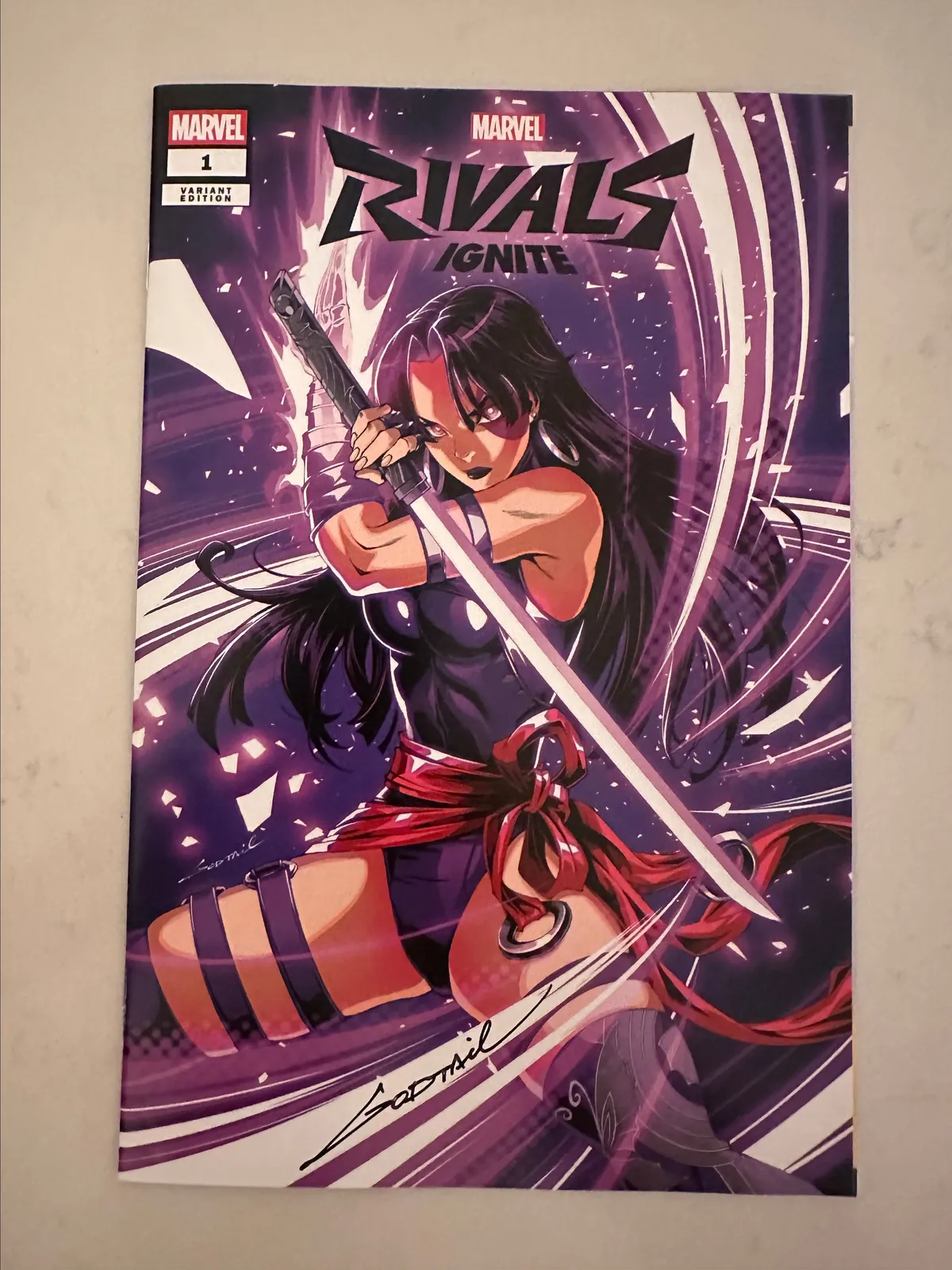 SIGNED Marvel Rivals Ignite #1. NM+. Psylocke Godtail Exclusive