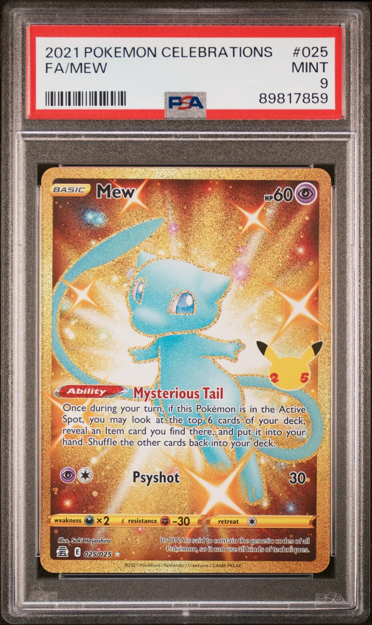 Pokemon Celebrations outlet Gold Mew Card