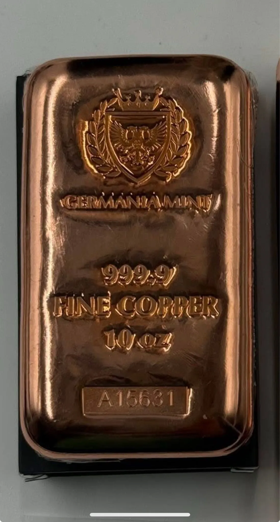 Germania Mint 10 oz Fine Copper Bar 999.9 · Whatnot: Shop, Sell