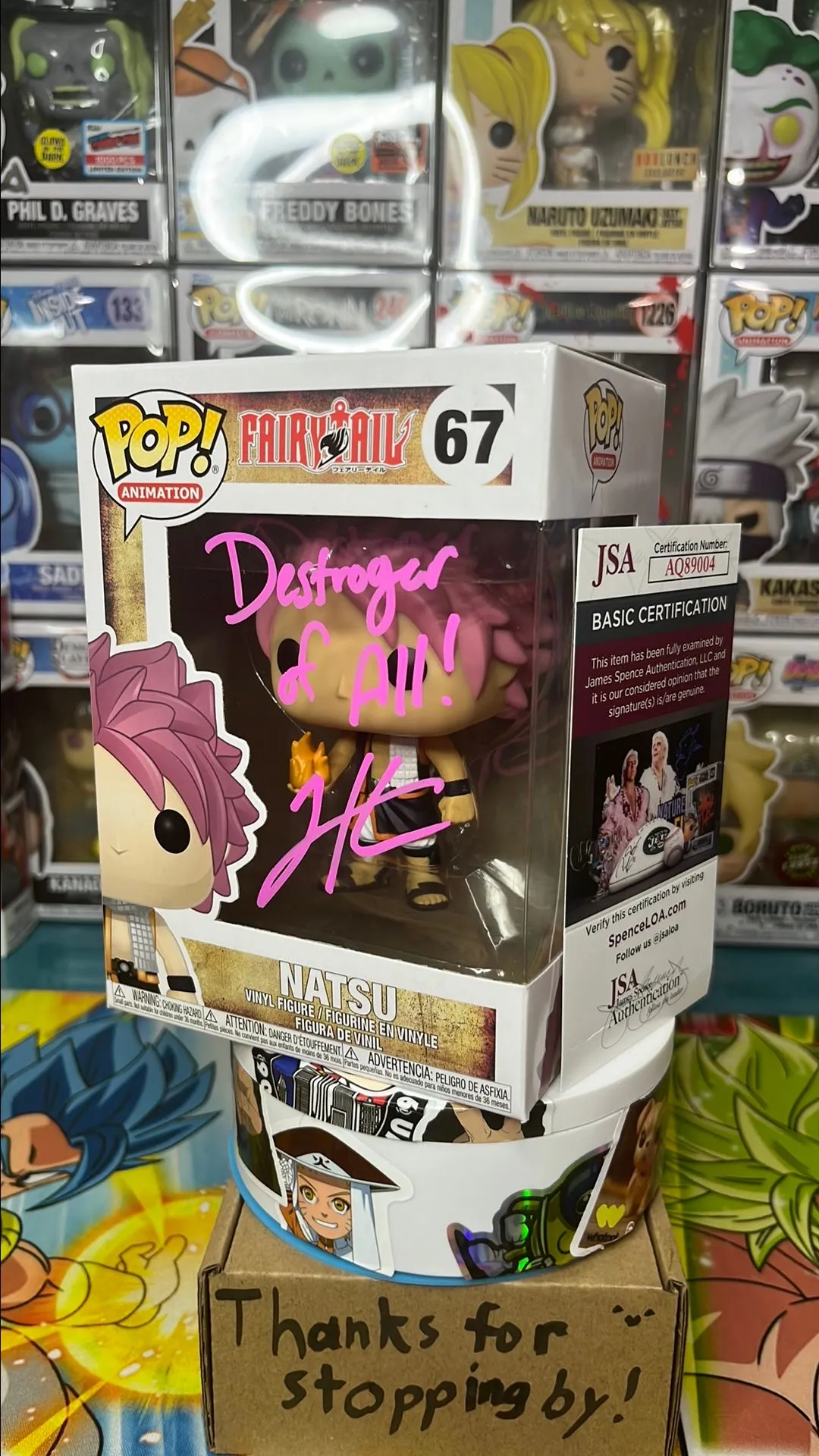 fairy tail: natsu signed funko pop · Whatnot: Buy, Sell & Go