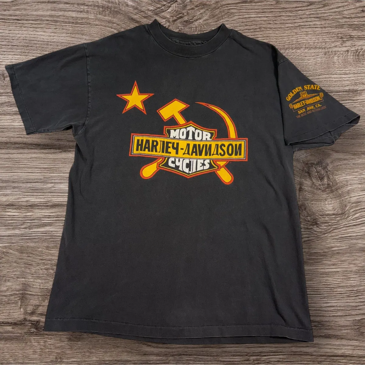 V-234 - RARE 90's Harley Davidson Russia Men's Large · Whatnot