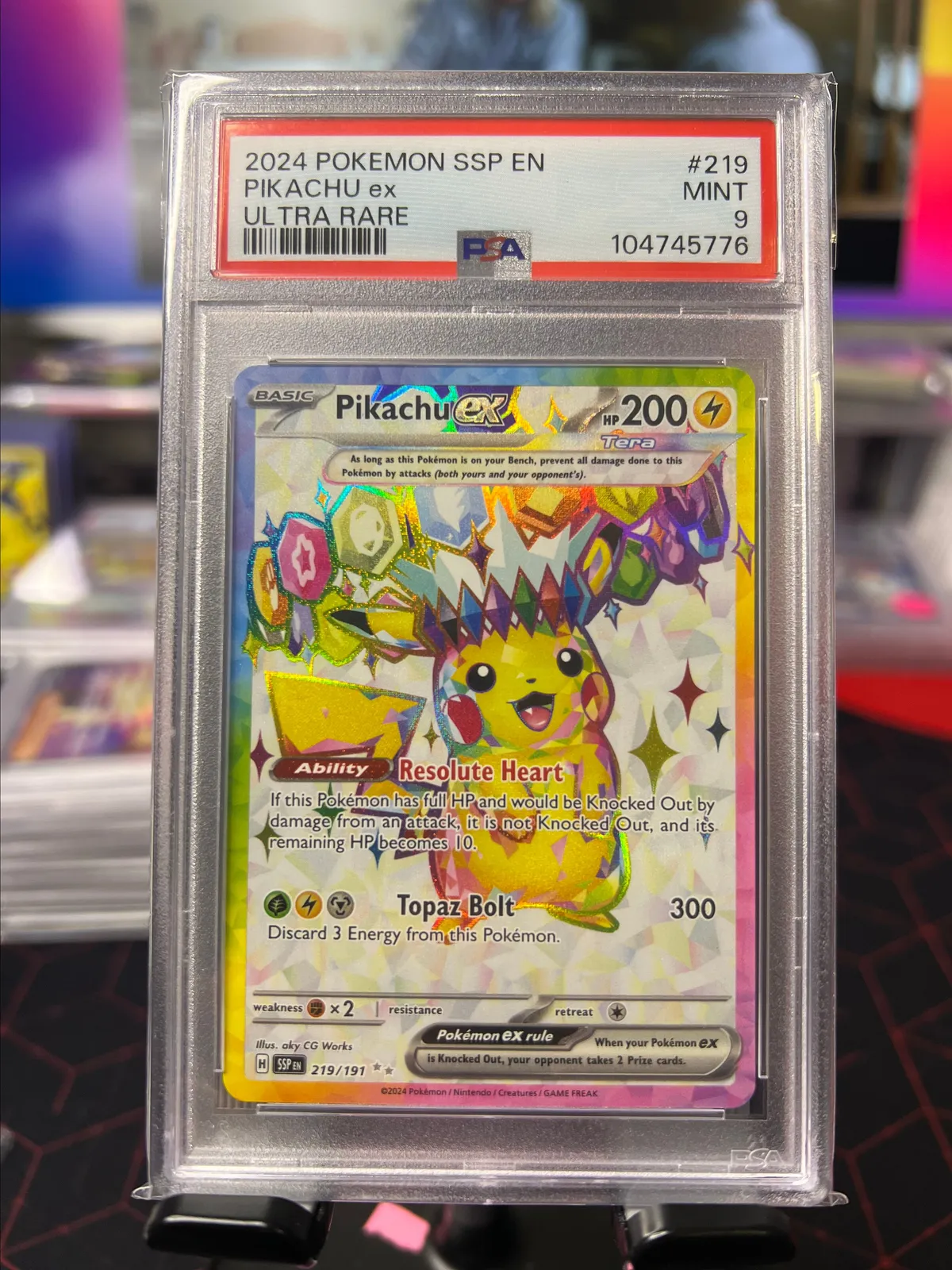 2024 Pokémon SSP EN Pikachu EX UR #219 Mint 9 · Whatnot